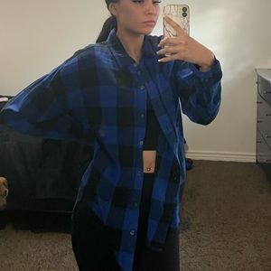 SOLD** Blue and Black Flannel